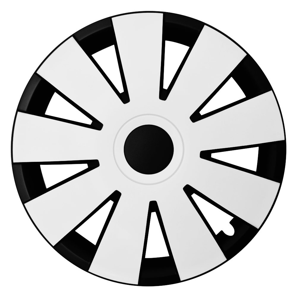 NEFRYT_black-white.jpg Radkappen Nefryt black white schwarz weiß 15 Zoll – Bild 1