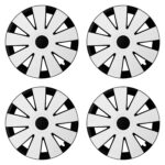 Radkappen Nefryt black white schwarz weiß 15 Zoll – Bild 2