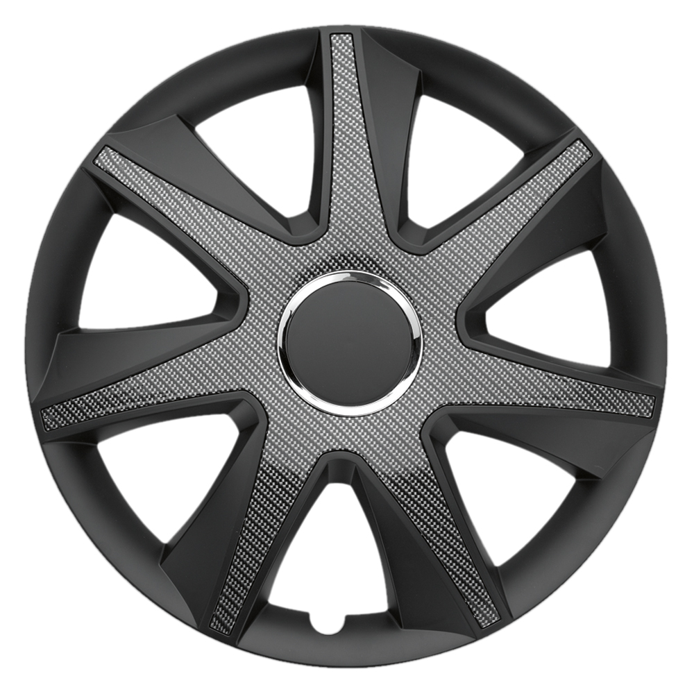 run-carbon-dark-gross.jpg Radkappen Run Carbon dark schwarz 15 Zoll – Bild 1