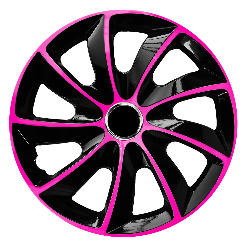 stig-extra_pink-schwarz.png Radkappen Stig Extra pink schwarz 15 Zoll – Bild 1