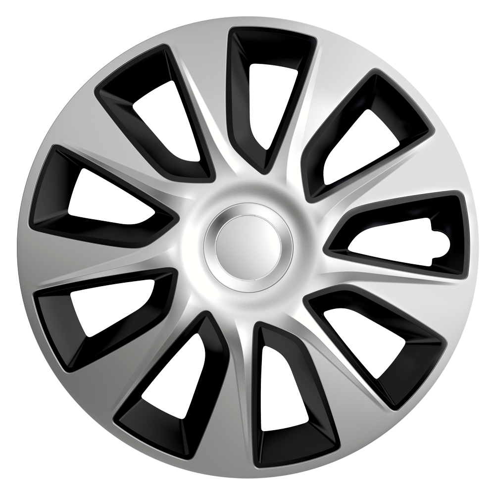 stratos_duo_gross.png Radkappen Stratos DC silber schwarz 14 Zoll – Bild 1