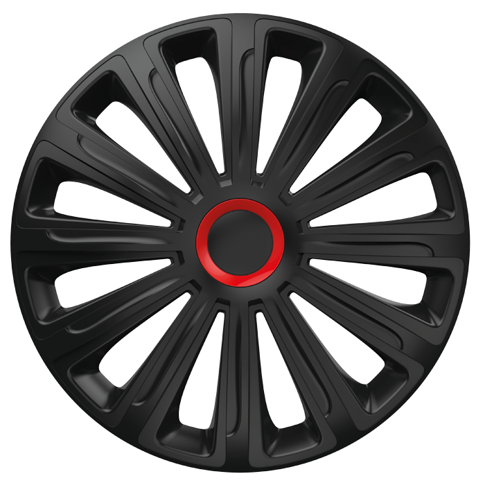 trend_schwarz_rot-radkappen.png Radkappen Trend RR schwarz rot 15 Zoll Radzierblende – Bild 1
