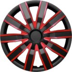 Volare DUO Red Rot/black schwarz 15 Zoll Radzierblenden – Bild 2