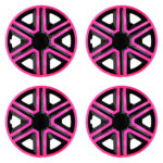 Radkappen Action pink schwarz Radzierblenden