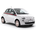 Auto - Fiat 500 - RADKAPPEN - ONYX FLOWER - Weiss/Floral