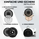 Radkappen Empire Black 14 Zoll – Bild 4